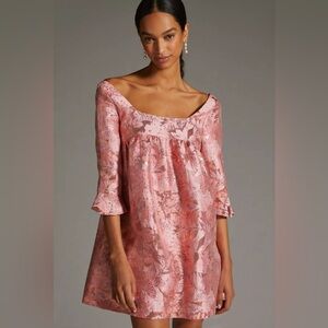 Eva Franco Blush Pink Textured Dress